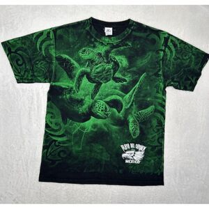 Playa Del Carmen Mexico Turtles T-Shirt Adults Large Ocean Wildlife Yazbek